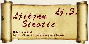 Ljiljan Sirotić vizit kartica